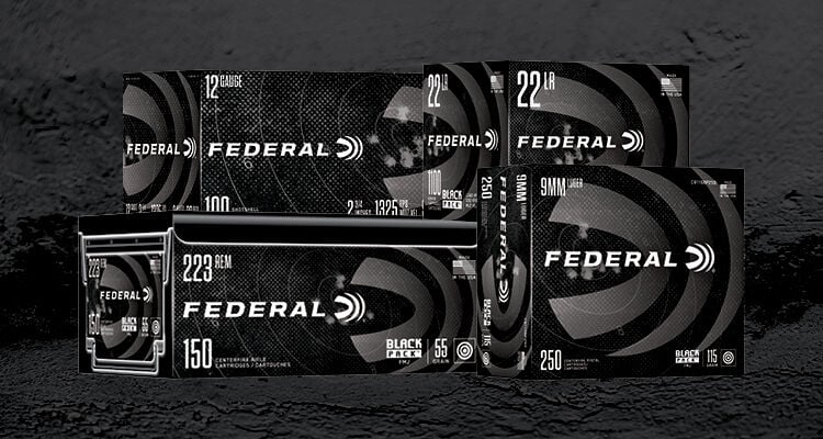 black pack boxes stacked on top of each other